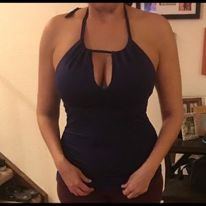 Dark Blue VS Keyhole Halter